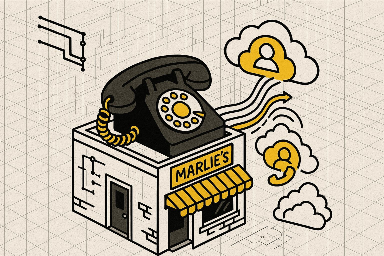 Small business phone system with friendly interface showing how Marlie handles customer calls