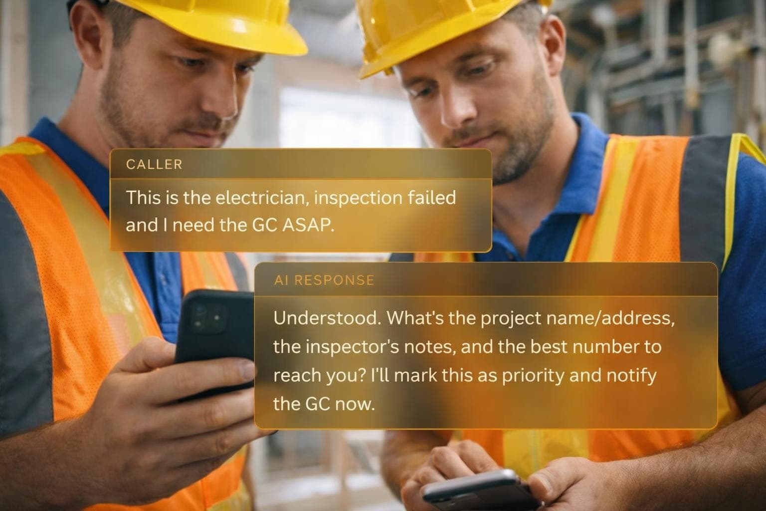 Existing client and subcontractor calls