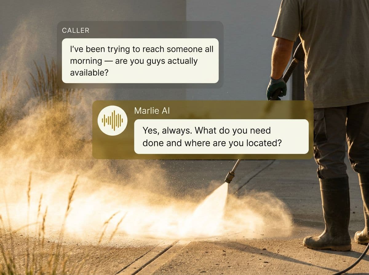 The Pressure Washing Answering Service That Books While You're on the Wand