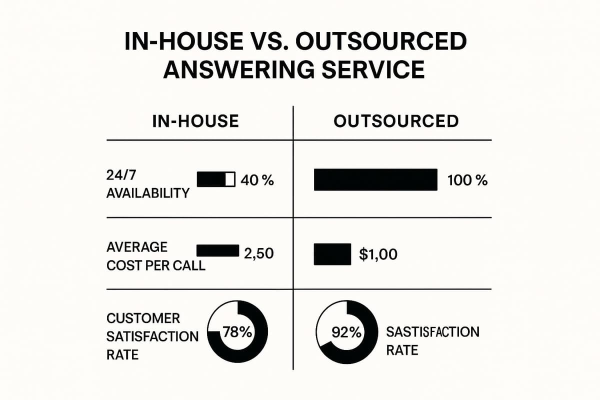 Comparison of outsourced vs in-house answering services